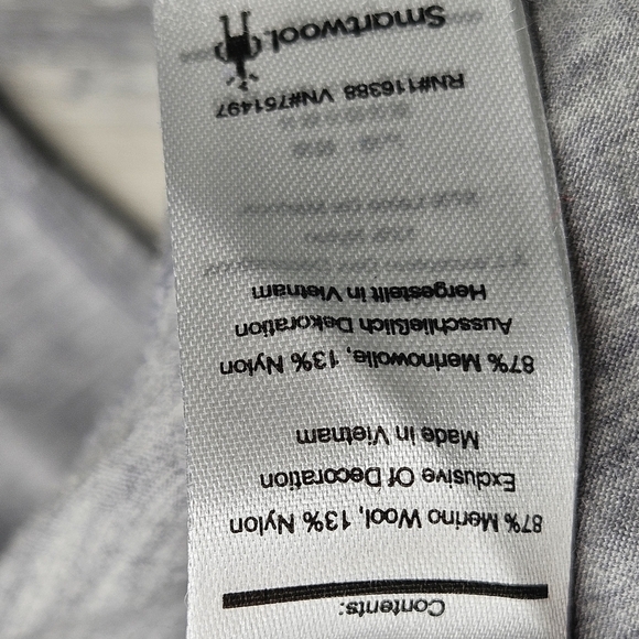 SmartWool XS Gray Classic Merini Wool Thermal Baselayer Long Sleeve Shirt - Picture 5 of 10